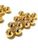 Esfera color sólido. GOLD. 06 mm diámetro. 1,8 mm perforación. 100 uds aproximado.