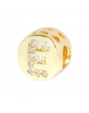 Letra "E". Moneda. Aleación+Zirconia. 7,3 milímetros diámetro. 3,2 mm perforación. 1 unidad. Letra "E". Moneda. Aleación+Zirconia. 7,3 milímetros diámetro. 3,2 mm perforación. 1 unidad.