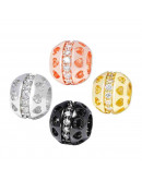 Esfera (9). Aleación Baño 18k Gold. Zirconia CLEAR. 8 milímetros diámetro. 2 mm perforación. 1 ud. Esfera (9). Aleación Baño 18k Gold. Zirconia CLEAR. 8 milímetros diámetro. 2 mm perforación. 1 ud.