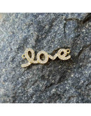 Love. Aleación+Zirconia. Baño 18KGold. 27x6 milímetros. 2 mm perforación. 1 unidad. Love. Aleación+Zirconia. Baño 18KGold. 27x6 milímetros. 2 mm perforación. 1 unidad.