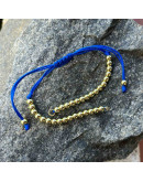 Cadena regulable para pulsera. Nylon+Acero. Color azul. 240 milímetros. 3 mm perforación. 1 ud.