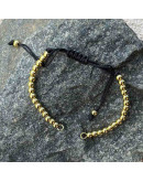 Cadena regulable para pulsera. Nylon+Acero. Color negro. 240 milímetros. 3 mm perforación. 1 ud.