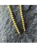 Cadena regulable para pulsera. Nylon+Acero. Color negro. 240 milímetros. 3 mm perforación. 1 ud.