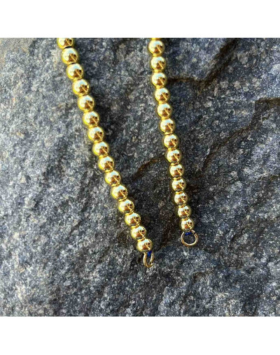 Cadena regulable para pulsera. Nylon+Acero. Color negro. 240 milímetros. 3 mm perforación. 1 ud.