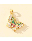 Mariposa. Aleación+Zirconia. Baño 18KGold. 20x15 milímetros. 5x3 mm cierre. 1 unidad. Mariposa. Aleación+Zirconia. Baño 18KGold. 20x15 milímetros. 5x3 mm cierre. 1 unidad.