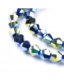 Bi-Cono. GREEN PLATED. 4x4 milímetros. 1 mm perforación. 90 unidades hilo aproximado.