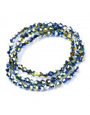 Bi-Cono. GREEN PLATED. 4x4 milímetros. 1 mm perforación. 90 unidades hilo aproximado.