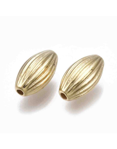 Barril. Color Ligth Gold. 10,5x5,5 milímetros. 1,4 mm perforación. 20 unidades aproximado.