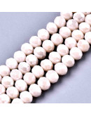 Rondelle faceteado. 4x3 milímetros. PEARL MISTY ROSE. 0,5 mm perforación. 125 uds hilo (aprox).