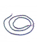 Rondelle faceteado. 2x1,5 mm. MULTI COLOR PLATED. 0,6 mm perforación. 220 uds hilo (aproximado).