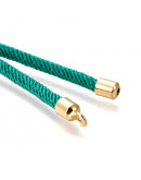 Nylon regulable para pulsera. Light Sea Green. Bañado (18kGold). 220x4 mm. 2,8 mm perforación. 1 ud Nylon regulable para pulsera. Light Sea Green. Bañado (18kGold). 220x4 mm. 2,8 mm perforación. 1 ud