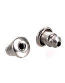 Cierres pin aretes. Acero inoxidable. Color plateado. 6X5 mm. Para pin 0,7~0,9 mm. 20 unidades. Cierres pin aretes. Acero inoxidable. Color plateado. 6X5 mm. Para pin 0,7~0,9 mm. 20 unidades.