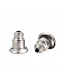 Cierres pin aretes. Acero inoxidable. Color plateado. 6X5 mm. Para pin 0,7~0,9 mm. 20 unidades. Cierres pin aretes. Acero inoxidable. Color plateado. 6X5 mm. Para pin 0,7~0,9 mm. 20 unidades.