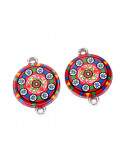 Monedas. Aleación de cobre y esmalte. 25,5x18,5x2 mm. 2 mm perforación. 4 unidades. Monedas. Aleación de cobre y esmalte. 25,5x18,5x2 mm. 2 mm perforación. 4 unidades.