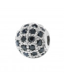 Esfera (4). Aleación. Baño Platino. Zirconia BLACK. 8 mm diámetro. 2 mm perforación. 1 ud. Esfera (4). Aleación. Baño Platino. Zirconia BLACK. 8 mm diámetro. 2 mm perforación. 1 ud.