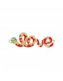 Serpiente+LOVE. Aleación+Zirconia+Esmalte. Baño 18KGold. 42,5x14 mm. 1,5 mm perforación. 1 unidad. Serpiente+LOVE. Aleación+Zirconia+Esmalte. Baño 18KGold. 42,5x14 mm. 1,5 mm perforación. 1 unidad.