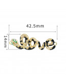 Serpiente+LOVE. Aleación+Zirconia+Esmalte. Baño 18KGold. 42,5x14 mm. 1,5 mm perforación. 1 unidad. Serpiente+LOVE. Aleación+Zirconia+Esmalte. Baño 18KGold. 42,5x14 mm. 1,5 mm perforación. 1 unidad.