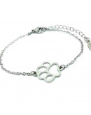 Huella de perro. Acero Inoxidable. Color dorado. 16x20 milímetros. 1,1 mm perforación. 1 unidad.