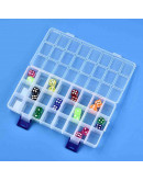 Organizador. 24 divisiones. 22x11x3 centímetros. Divisiones de 3,4x2,5 cm. 1 unidad. Organizador. 24 divisiones. 22x11x3 centímetros. Divisiones de 3,4x2,5 cm. 1 unidad.