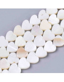 Concha de mar. Corazón. 8x8x2,5 milímetros. 0,80 mm de perforación vertical. 1 unidad.