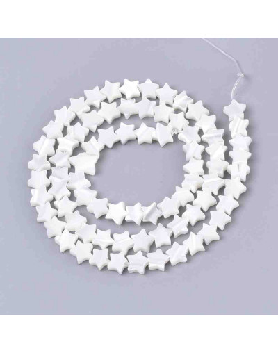 Concha de mar. Estrella. 8x8x2 milímetros. 0,80 mm de perforación. 1 unidad