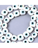 Concha de mar. Cuadrado+Ojo Turco. 10x4 milímetros. 0,8 mm perforación. 2 unidades.