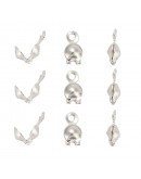 Tapa nudos Aleación de cobre Color plateado 8x4 milímetros 1.5 mm agujero 200 ud (aprox) Tapa nudos Aleación de cobre Color plateado 8x4 milímetros 1.5 mm agujero 200 ud (aprox)