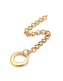 Extensión para cadena. Anillo. Acero inoxidable. Color dorado. 60 milímetros. 2 unidades.