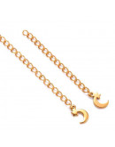 Extensión para cadena. Luna+Estrella. Acero inoxidable. Color dorado. 60 milímetros. 2 unidades.