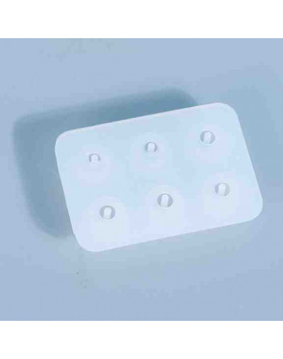 Moldes de silicona. Para resina. Esferas (6). 35x50x9 mm. Esferas de 8 mm con perforación. 1 ud.