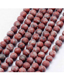 Jásper Sésamo. Mate. 08 milímetros diámetro. 1 mm perforación. 45 unidades hilo (aproximado). Jásper Sésamo. Mate. 08 milímetros diámetro. 1 mm perforación. 45 unidades hilo (aproximado).