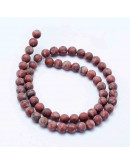 Jásper Sésamo. Mate. 08 milímetros diámetro. 1 mm perforación. 45 unidades hilo (aproximado). Jásper Sésamo. Mate. 08 milímetros diámetro. 1 mm perforación. 45 unidades hilo (aproximado).