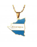 Mapa Nicaragua. Aleación+Esmalte. Baño 18k Gold. 22x20x2,5 mm. 2x3 mm cierre. 1 unidad. Mapa Nicaragua. Aleación+Esmalte. Baño 18k Gold. 22x20x2,5 mm. 2x3 mm cierre. 1 unidad.