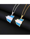 Mapa Nicaragua. Aleación+Esmalte. Baño 18k Gold. 22x20x2,5 mm. 2x3 mm cierre. 1 unidad. Mapa Nicaragua. Aleación+Esmalte. Baño 18k Gold. 22x20x2,5 mm. 2x3 mm cierre. 1 unidad.