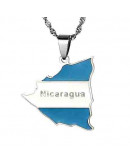 Mapa Nicaragua. Aleación+Esmalte. Baño Plata. 22x20x2,5 mm. 2x3 mm cierre. 1 unidad. Mapa Nicaragua. Aleación+Esmalte. Baño Plata. 22x20x2,5 mm. 2x3 mm cierre. 1 unidad.