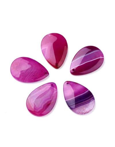 Agata. Gota. Violeta. De 40 a 44 milímetros. 2 mm perforación. 1 unidad.