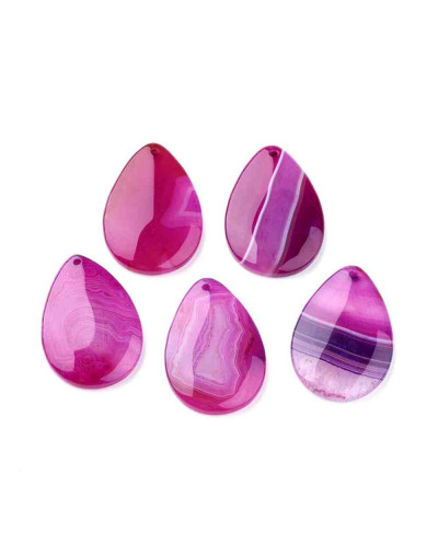 Agata. Gota. Violeta. De 40 a 44 milímetros. 2 mm perforación. 1 unidad.