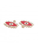 Ojo Turco. Aleación+Rhinestone+Esmalte. Mix Color Dorado. 19x19x1,5 mm. 1,6 mm perforación. 4 uds. Ojo Turco. Aleación+Rhinestone+Esmalte. Mix Color Dorado. 19x19x1,5 mm. 1,6 mm perforación. 4 uds.