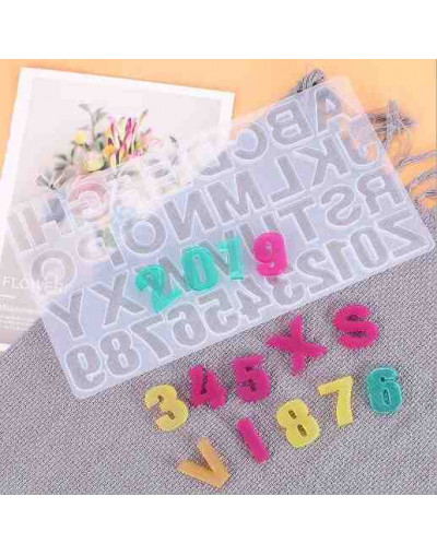 Moldes de silicona. Para resina. Letras y números. Inverso. 360x194x10 milímetros. 1 unidad.