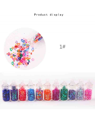 Glitter. Decoración para resina. Set de 48 colores y formas diferentes. 1 set.