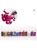 Glitter. Decoración para resina. Set de 48 colores y formas diferentes. 1 set.
