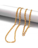 Acero inoxidable. Color dorado. Lumachina chain. Con cierre. 45 cm largo. 2,6 mm grosor. 1 unidad.