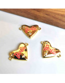Corazón+Barbie. Aleacion+Zirconia. Baño 18K Gold. 14x14 milímetros. 1,2 mm perforación. 1 unidad. Corazón+Barbie. Aleacion+Zirconia. Baño 18K Gold. 14x14 milímetros. 1,2 mm perforación. 1 unidad.