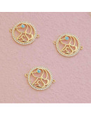 Perro. Aleación+Zirconia. Baño 18KGold. 20x2 milímetros. 1,5 mm perforación. 1 unidad. Perro. Aleación+Zirconia. Baño 18KGold. 20x2 milímetros. 1,5 mm perforación. 1 unidad.