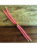 Nylon regulable para pulsera. Pink. Bañado (18kGold). 220x4 mm. 2,8 mm perforación. 1 unidad. Nylon regulable para pulsera. Pink. Bañado (18kGold). 220x4 mm. 2,8 mm perforación. 1 unidad.