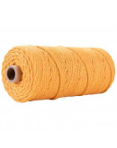 Hilo de algodón para macramé. 3 milímetros grosor. Color: ORANGE. 100 metros. 1 cono.