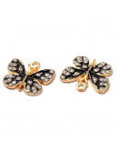 Mariposa (2). Aleación+Rhinestone. Color dorado. 16x19x2 mm. 1,5 mm perforación. 2 unidades. Mariposa (2). Aleación+Rhinestone. Color dorado. 16x19x2 mm. 1,5 mm perforación. 2 unidades.