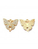 Cruz+corazón. Aleación+Rhinestone. Color dorado. 19x17x2 mm. 1,5 mm perforación. 2 unidades. Cruz+corazón. Aleación+Rhinestone. Color dorado. 19x17x2 mm. 1,5 mm perforación. 2 unidades.