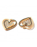 Corazones (2). Aleación+Rhinestone. Color dorado. 19x19x18 mm. 1,6 mm perforación. 2 unidades. Corazones (2). Aleación+Rhinestone. Color dorado. 19x19x18 mm. 1,6 mm perforación. 2 unidades.