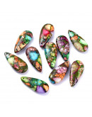 Jásper imperial + sedimento shell. Gota. 35x15x6,5 milímetros. 1,2 mm perforación. 1 unidad. Jásper imperial + sedimento shell. Gota. 35x15x6,5 milímetros. 1,2 mm perforación. 1 unidad.